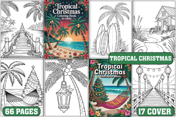 66 Tropical Christmas Coloring Pages