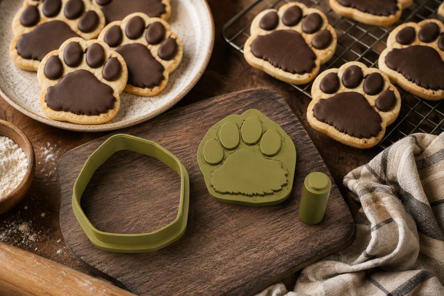 Bear Paw Print Cookie Cutter STL - 3D Printable Digital File - Image 5