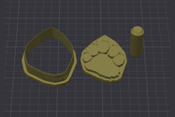 Bear Paw Print Cookie Cutter STL - 3D Printable Digital File - Image 3