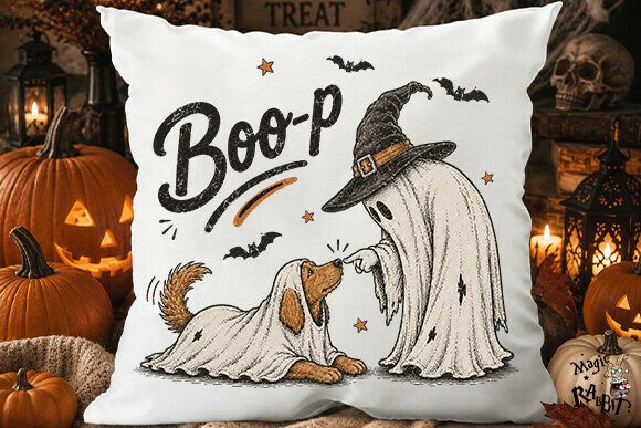 Boo Ghost Dog Halloween PNG | 300 DPI Sublimation Design Download - Image 3