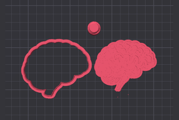 Brain Cookie Cutter STL File - 3D Printable Anatomy Treat Mold - Image 2