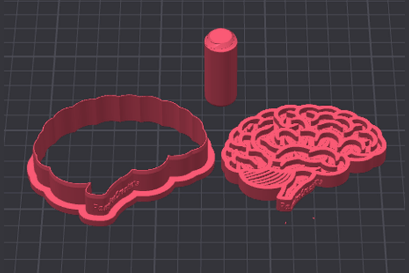 Brain Cookie Cutter STL File - 3D Printable Anatomy Treat Mold - Image 3
