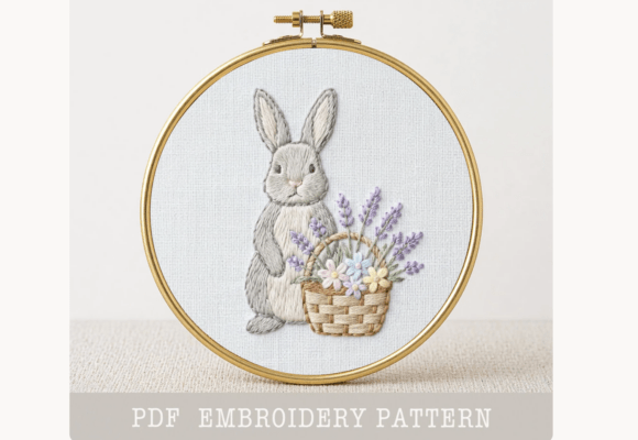 Bunny Hand Embroidery PDF Pattern