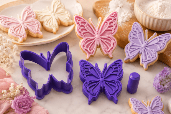 Butterfly Cookie Cutter STL Files - 3D Printable Baking Design - Image 1