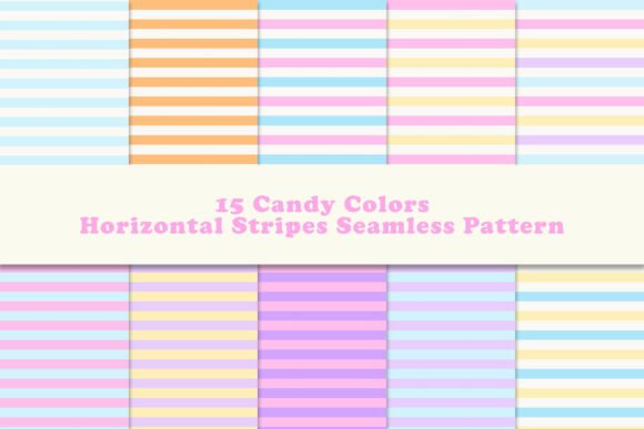 Candy Colors Horizontal Stripes Pattern