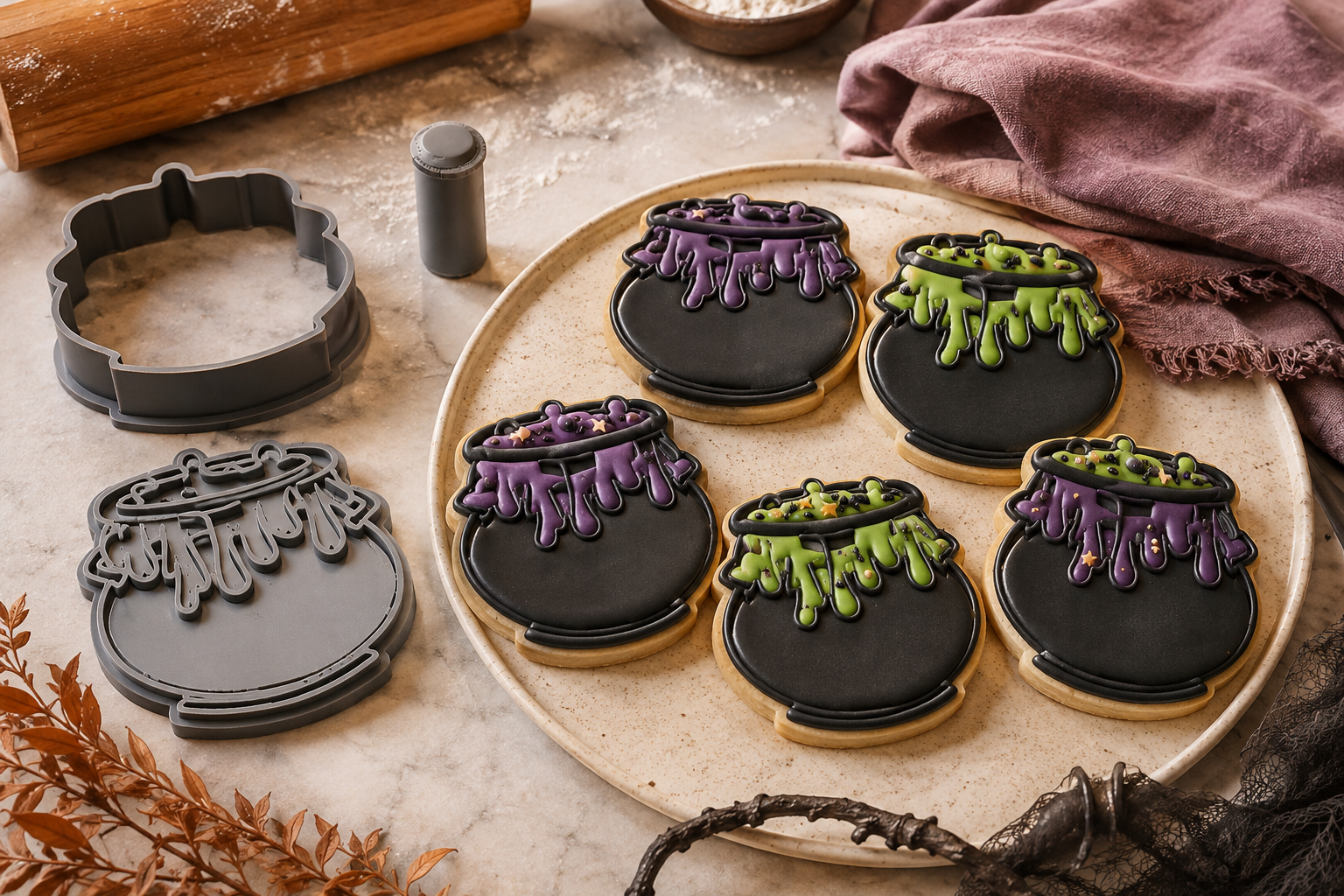 Cauldron Cookie Cutter STL Files - 3D Print Halloween Treats - Image 5