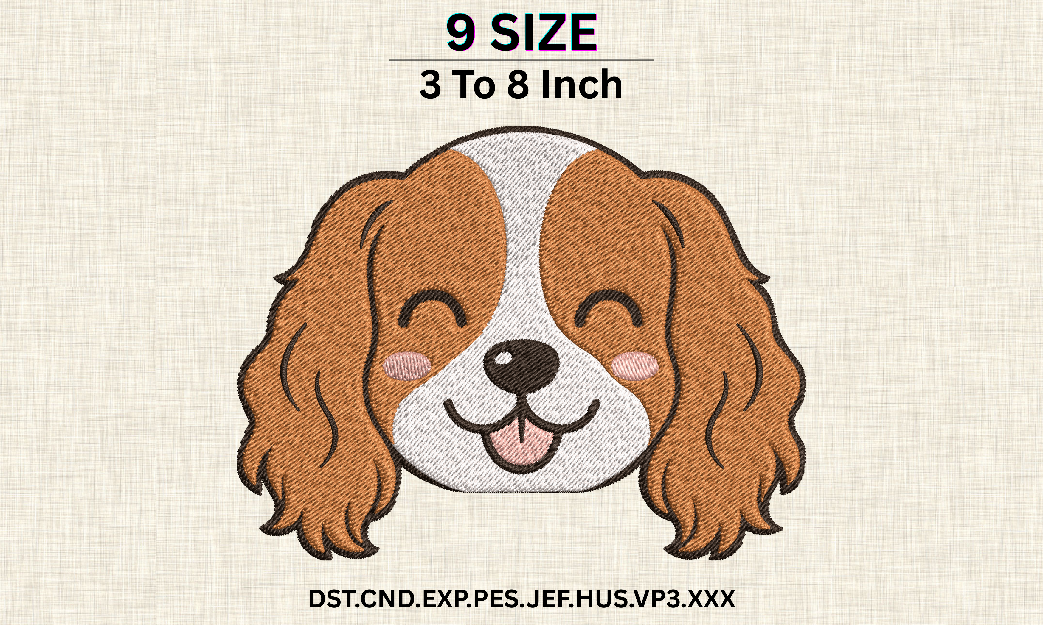 Cavalier King Charles Dog Embroidery