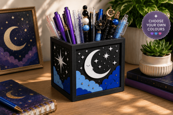 Celestial Pen Holder STL | Ready-to-Print 3D Model Files - Image 3