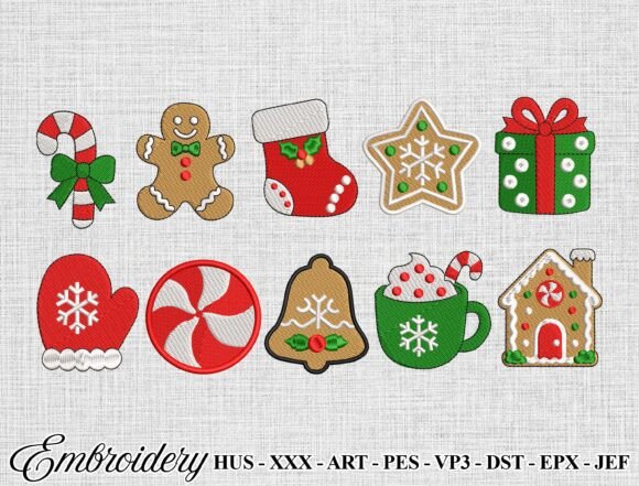Christmas Embroidery Design Bundle