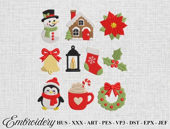 Christmas Embroidery Design Bundle