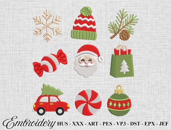Christmas Embroidery Design Bundle