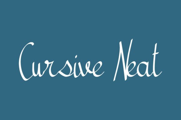 Cursive Neat Font