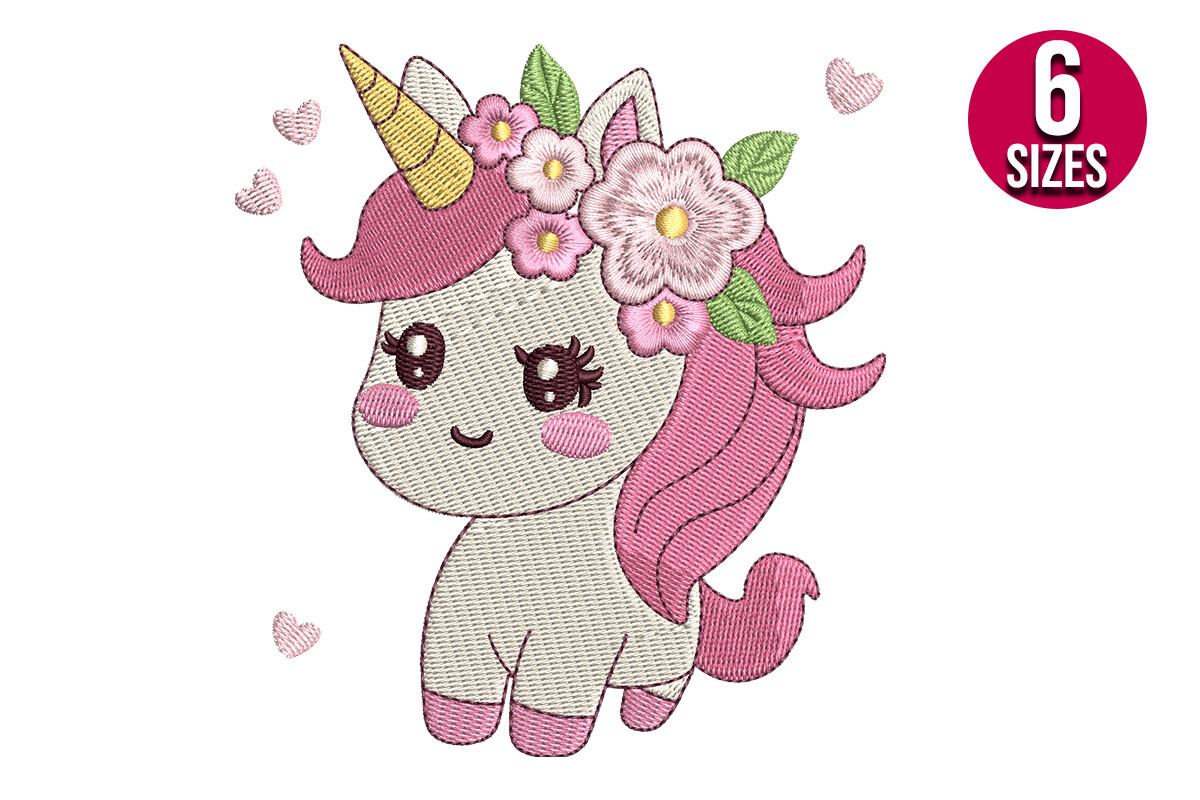 Cute Floral Unicorn