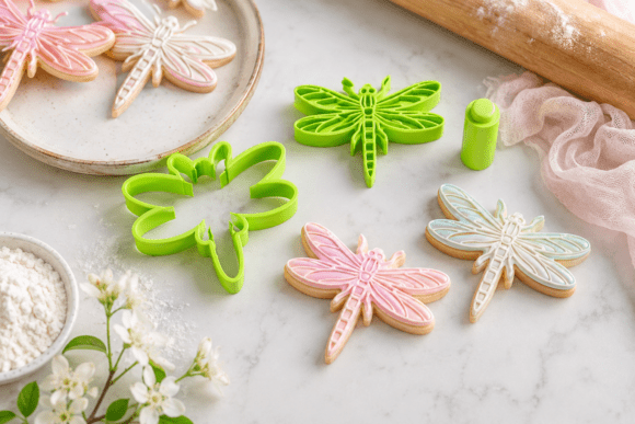 Dragonfly Cookie Cutter STL Files - 3D Printable Stamp Set - Image 1
