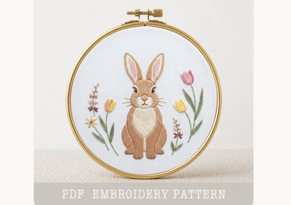 Easter RabbitHand Embroidery PDF Pattern