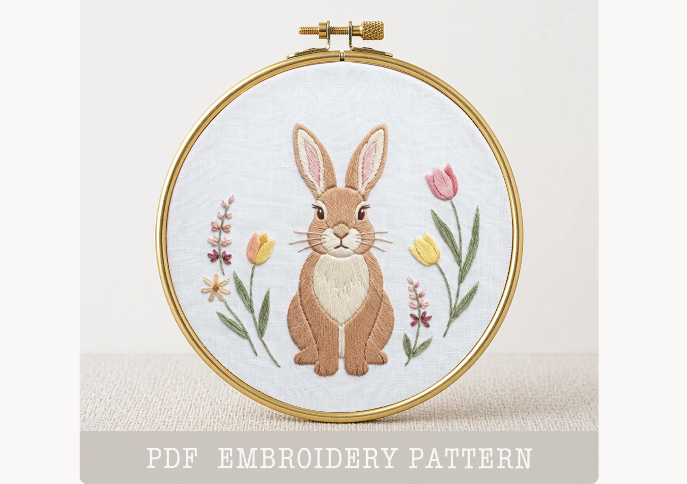 Easter RabbitHand Embroidery PDF Pattern