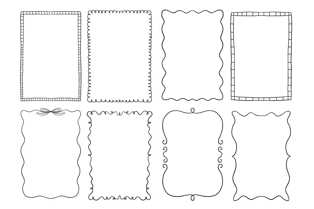 Elegant Decorative Frame Borders SVG