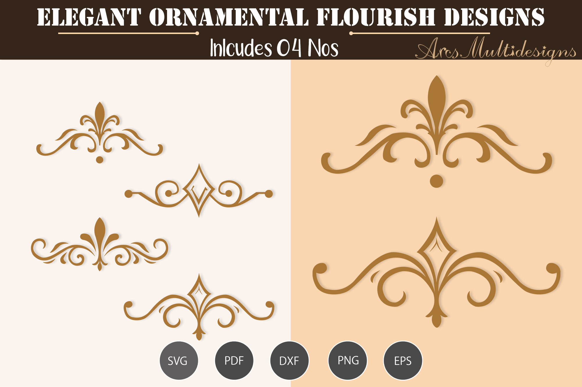 Elegant Ornamental Flourish SVG