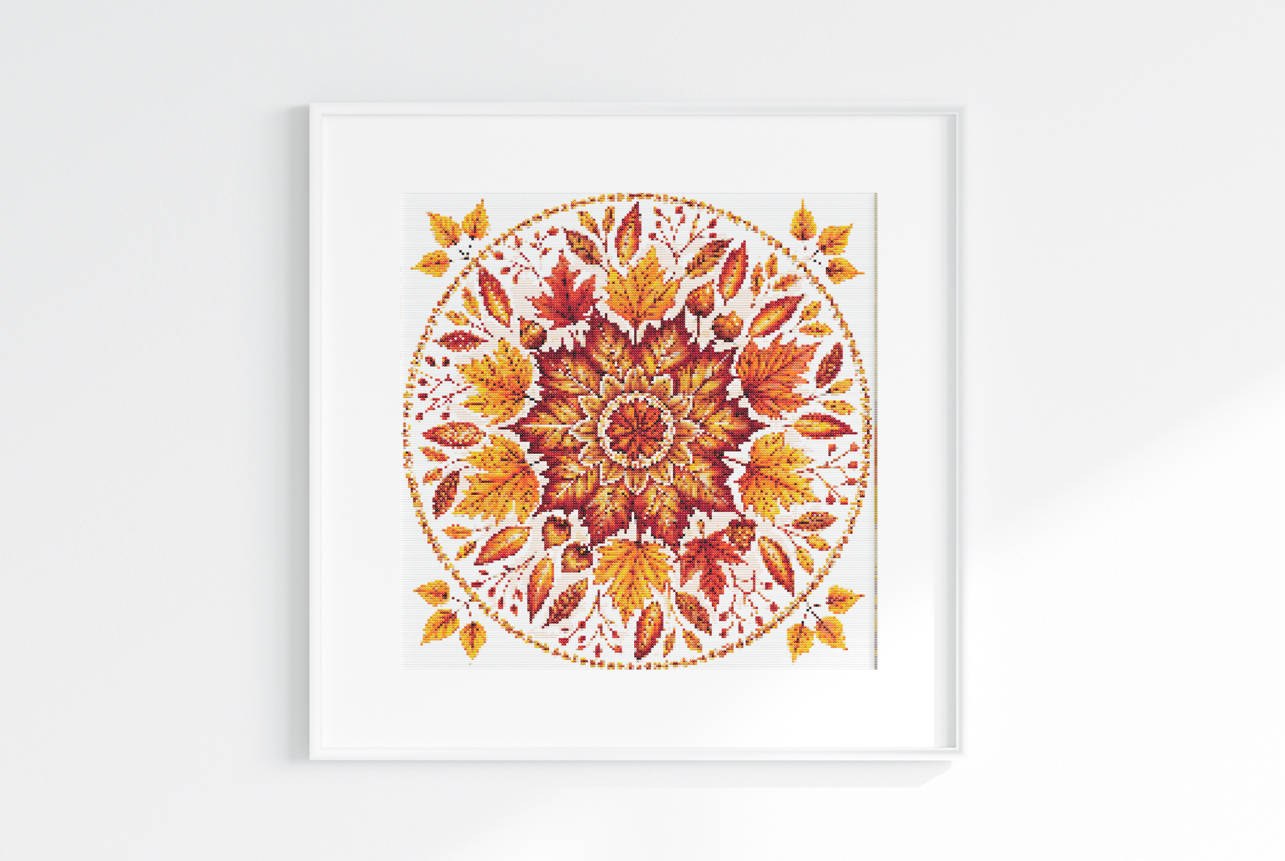 Fall Mandala Cross Stitch Pattern