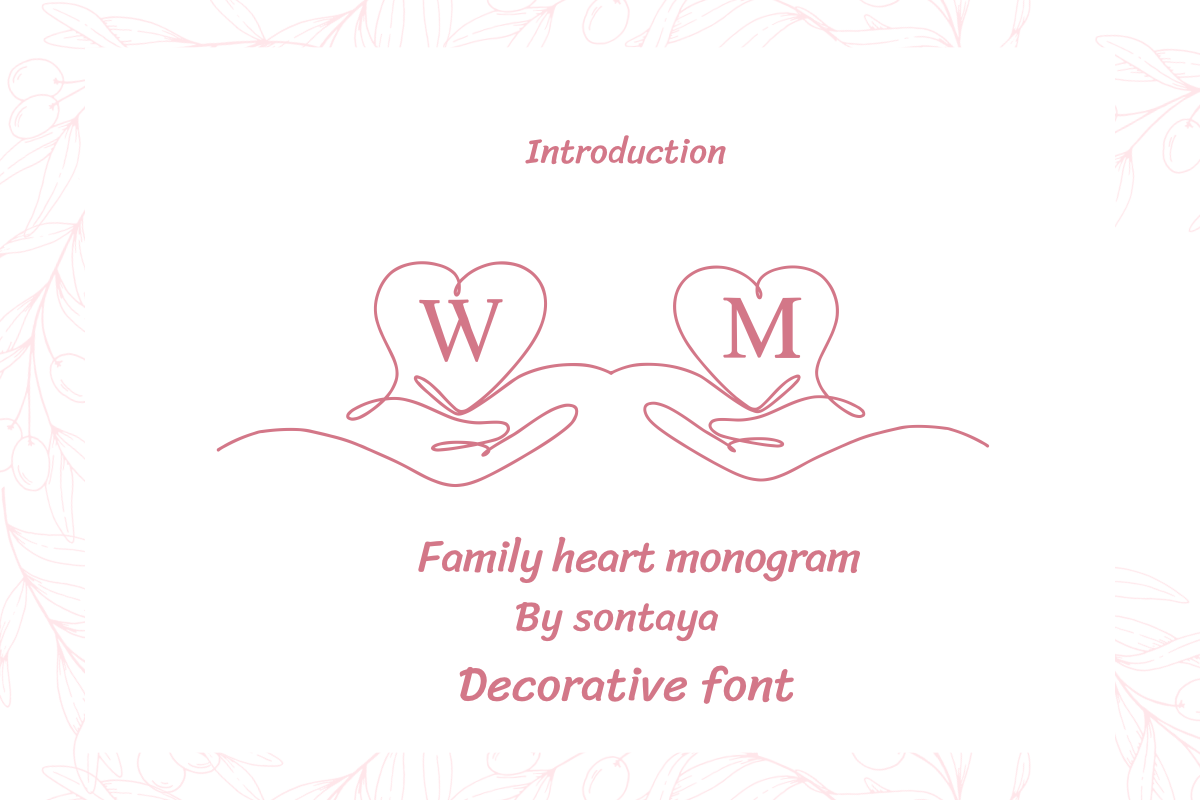 Family Heart Font