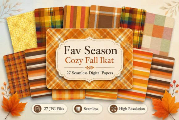 Fav Season Cozy Fall Ikat Patterns