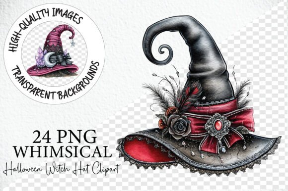 Halloween Witch Hat Clipart Bundle