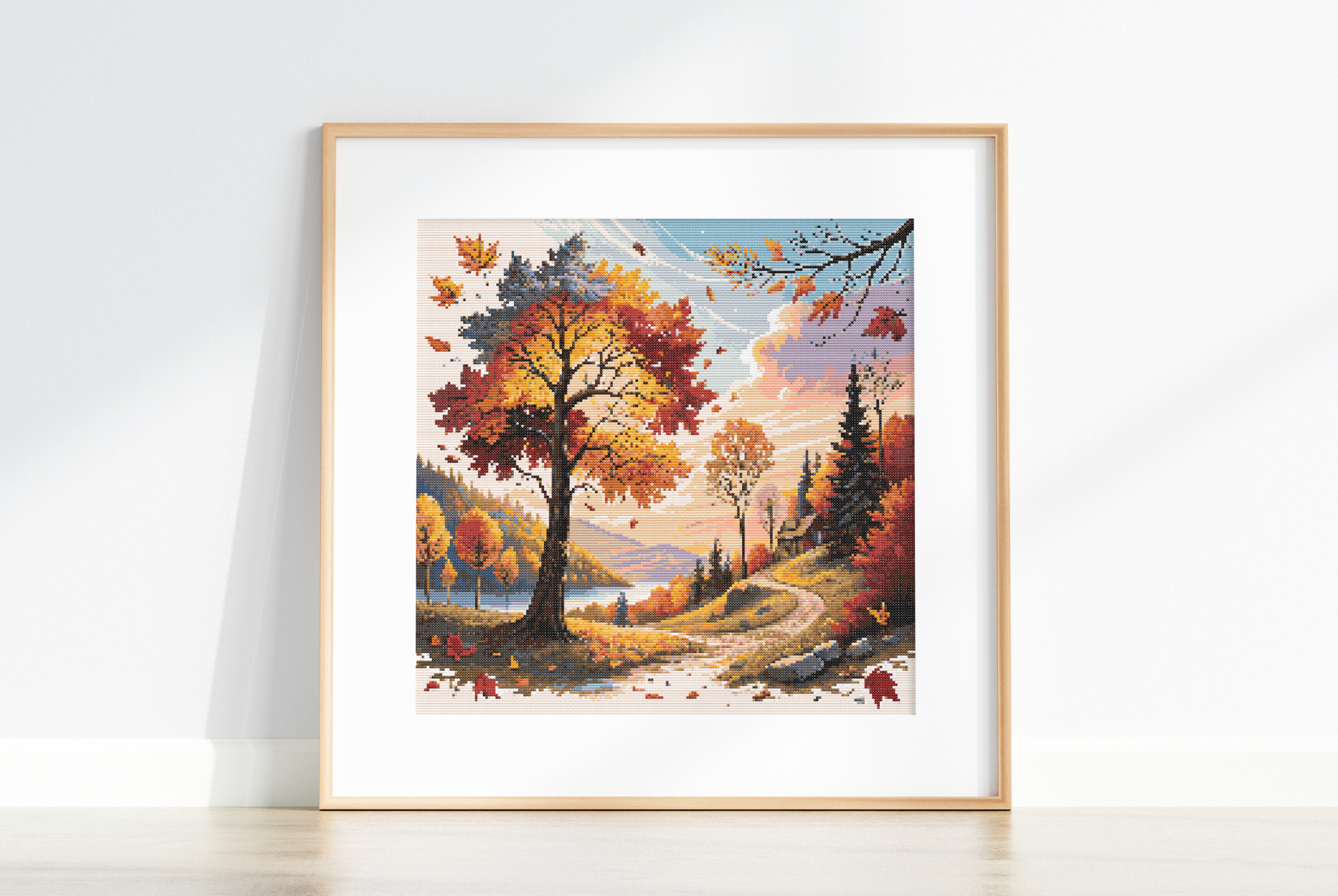 Lakeside Cabin Cross Stitch Pattern PDF