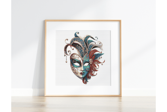 Masquerade Mask Cross Stitch Pattern PDF