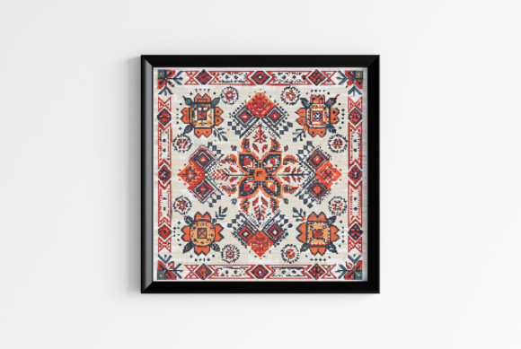 Modern Border Cross Stitch Pattern