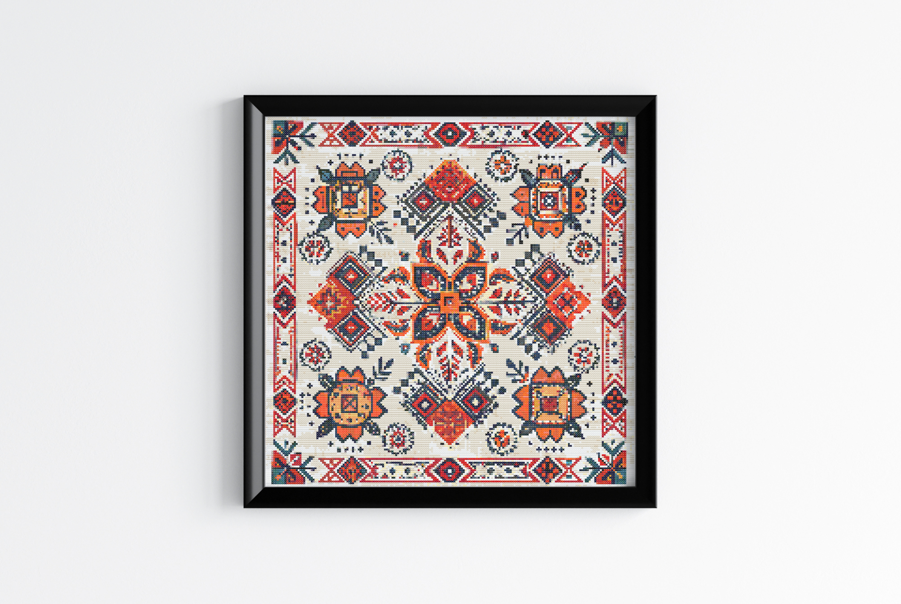 Modern Border Cross Stitch Pattern