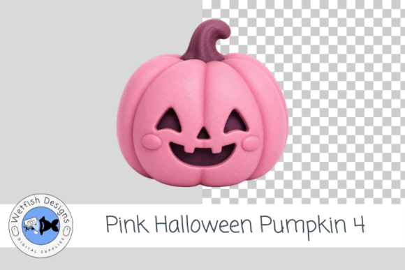 Pink Halloween Pumpkin PNG Clipart 4