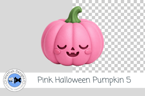 Pink Halloween Pumpkin PNG Clipart 5