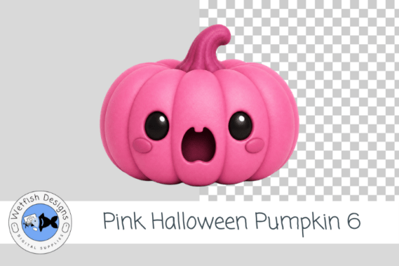 Pink Halloween Pumpkin PNG Clipart 6