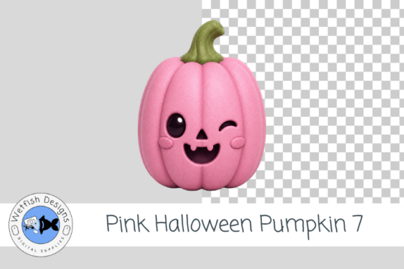 Pink Halloween Pumpkin PNG Clipart 7