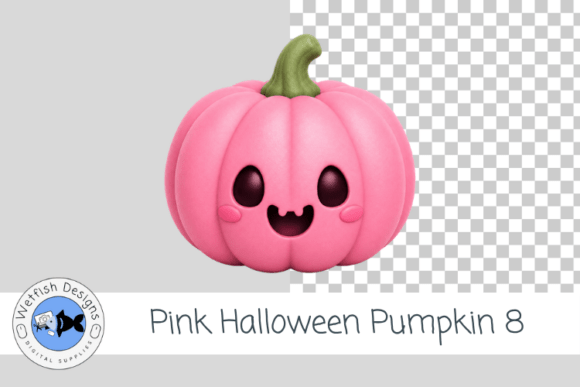 Pink Halloween Pumpkin PNG Clipart 8