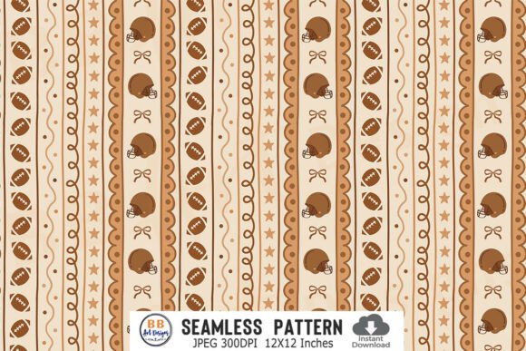 Preppy American Football Pattern Paper
