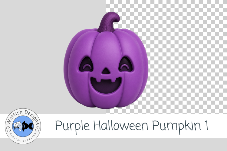 Purple Halloween Pumpkin 1