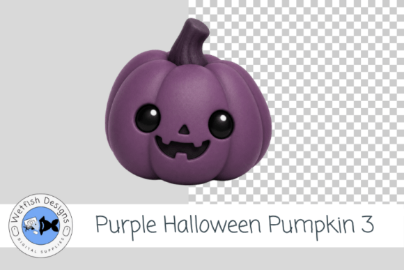 Purple Halloween Pumpkin 3