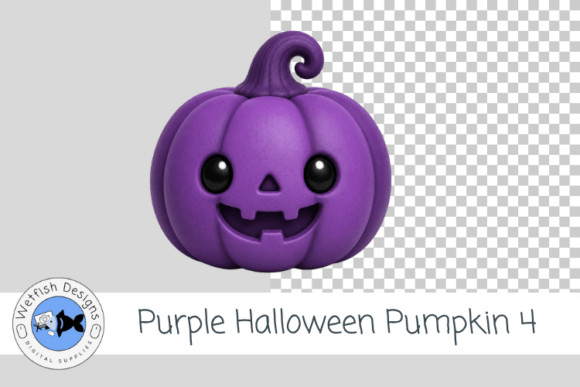 Purple Halloween Pumpkin 4