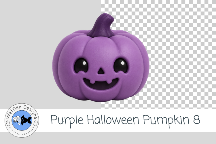 Purple Halloween Pumpkin 8