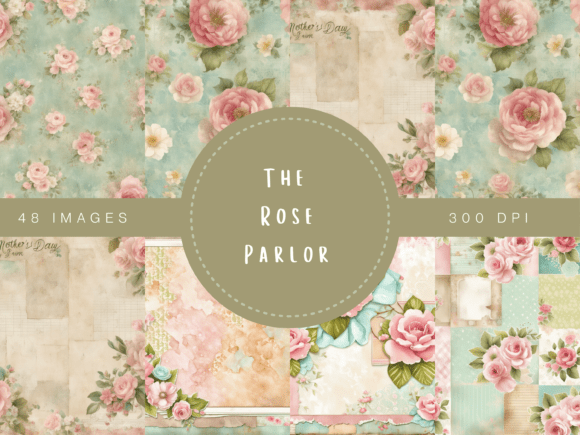 The Rose Parlor Vintage Floral Backgroun