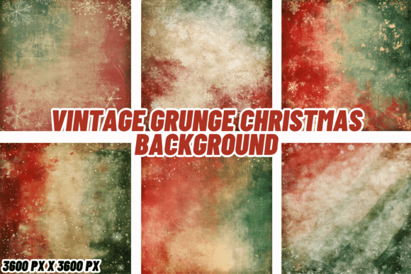 Vintage Grunge Christmas Background
