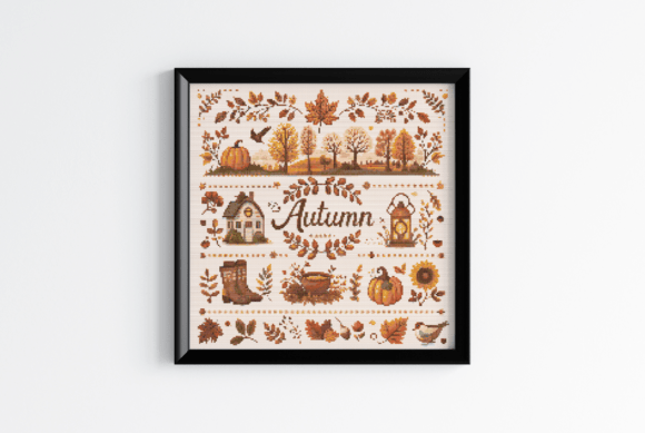Welcome Autumn Cross Stitch Pattern PDF