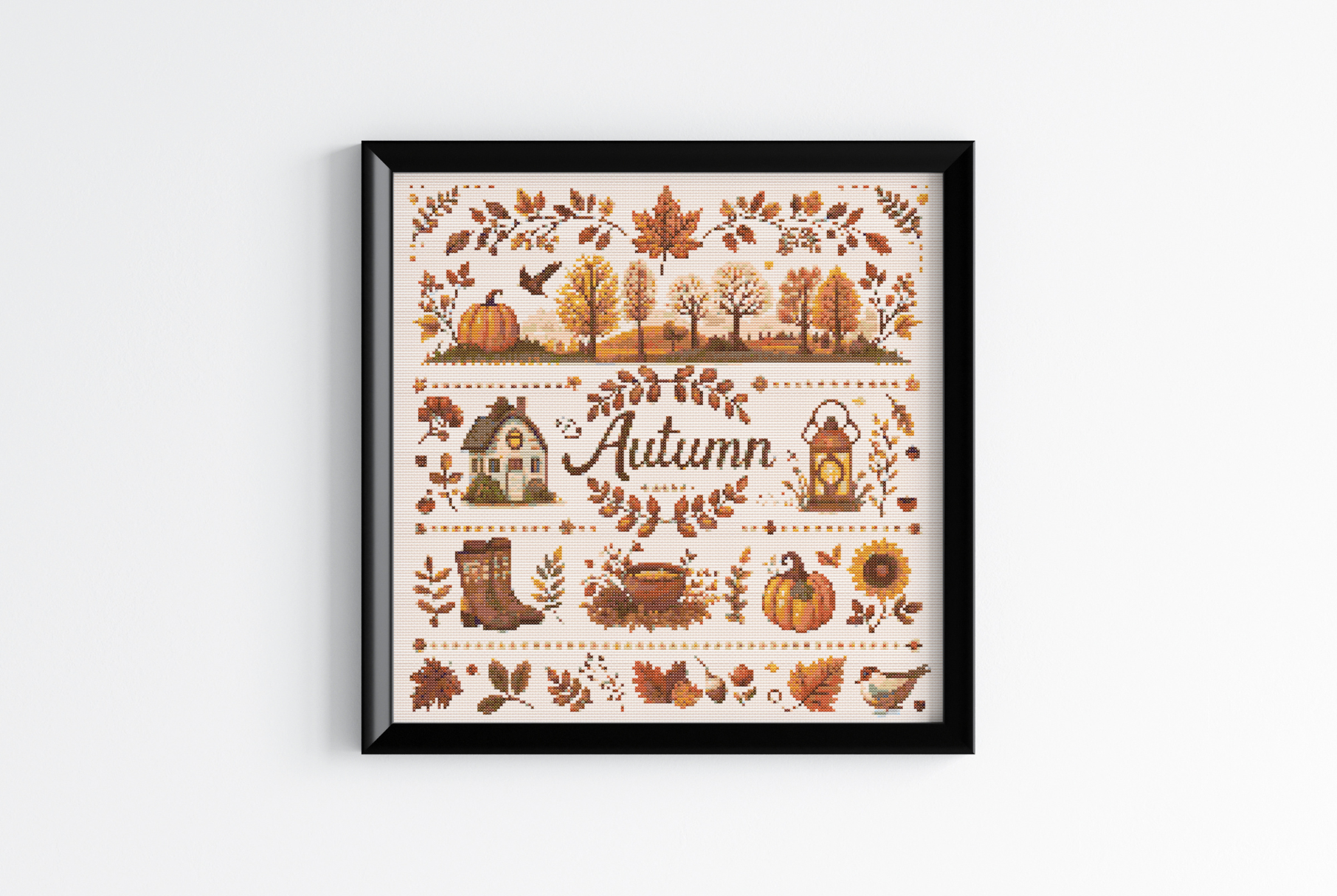 Welcome Autumn Cross Stitch Pattern PDF