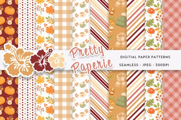 10 Autumn Digital Paper Backgrounds