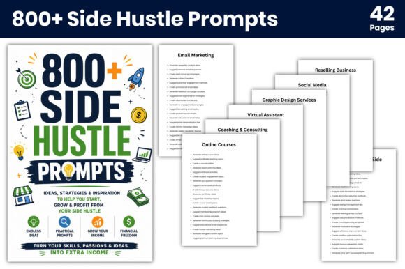 # 💼 **800+ Side Hustle Prompts**