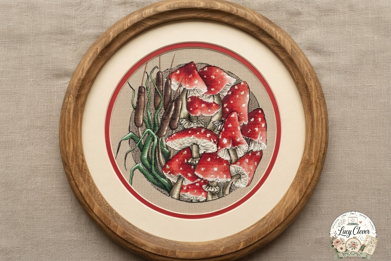 Amanita Mushrooms Cross Stitch Pattern |