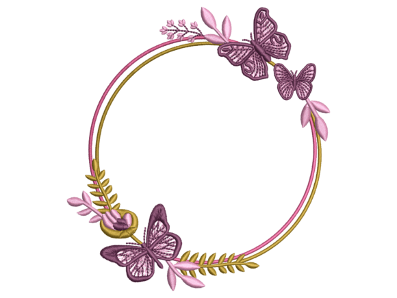 Botanical Butterfly Wreath Frame