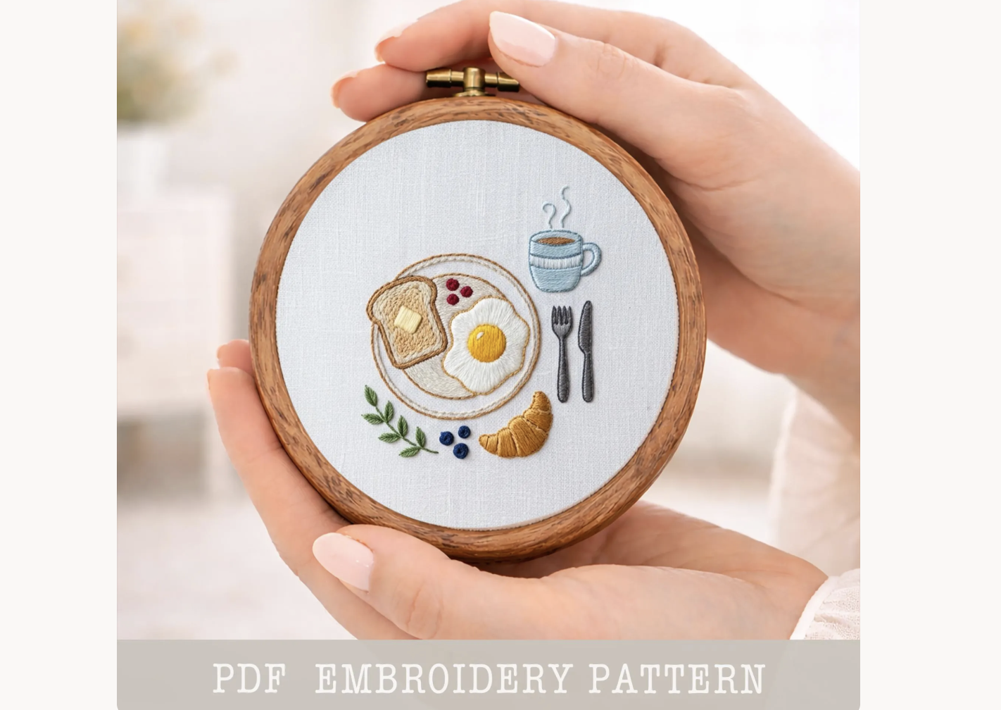 Breakfast HandEmbroidery PDF Pattern