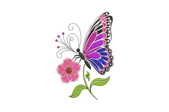 Butterfly with Flower